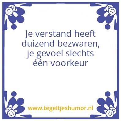 Tegeltje: Overweging