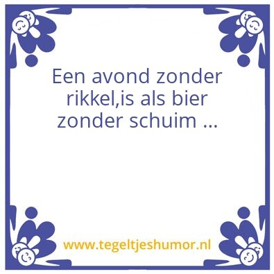 Tegeltje: rikkel