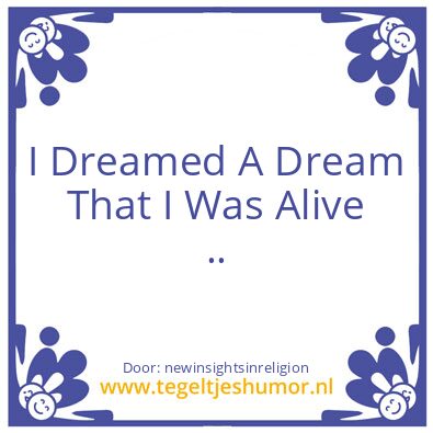 Tegeltje: Dream