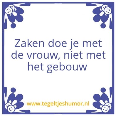 Tegeltje: Zakenvrouw