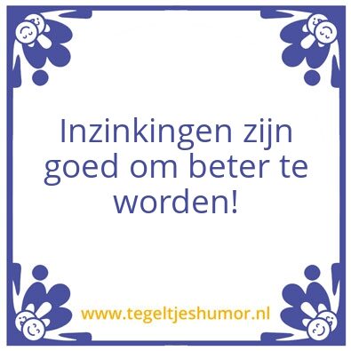 Tegeltje: Inzinkingen