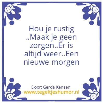 Tegeltje: Zorgen