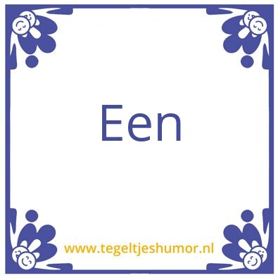 Tegeltje: En