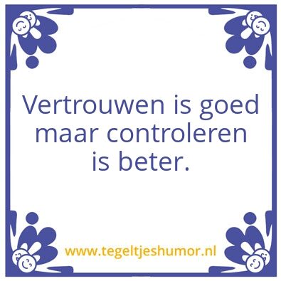 Tegeltje: Geen