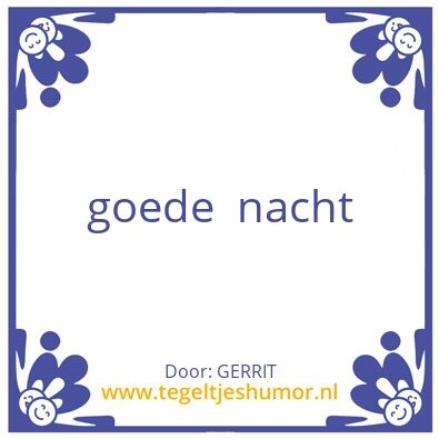 Tegeltje: gerrit