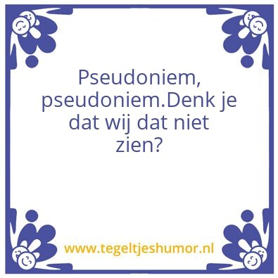 Tegeltje: Michael Van Zeijl