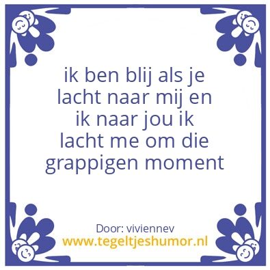 Tegeltje: lachen