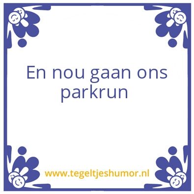 Tegeltje: Parkrun