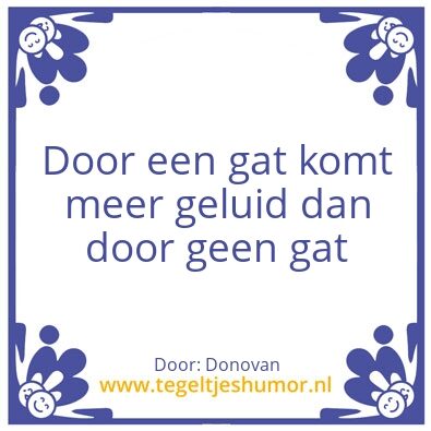 Tegeltje: Gat van Donovan
