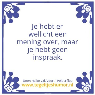 Tegeltje: Bemoeizucht