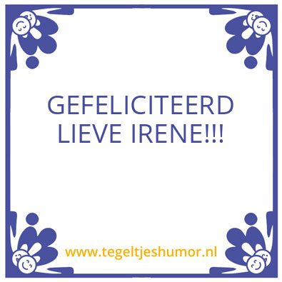 Tegeltje: Irene