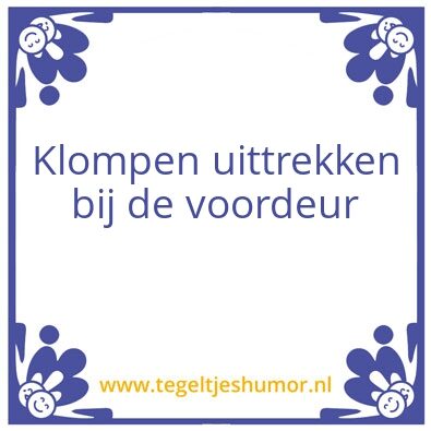 Tegeltje: Klompen