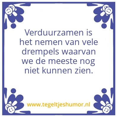Tegeltje: duurzaam