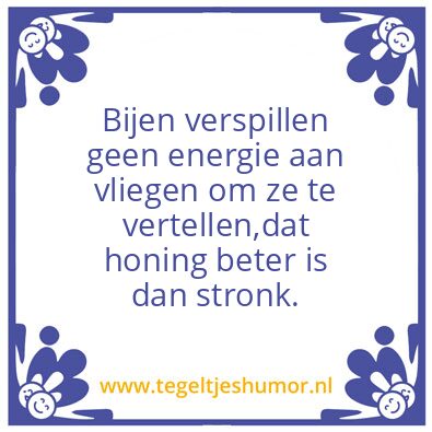 Tegeltje: Bijen