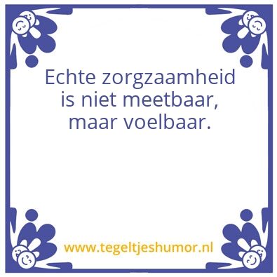 Tegeltje: zorgen