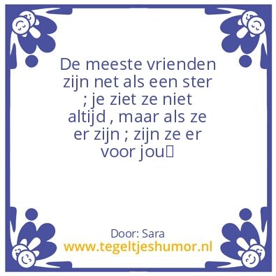 Tegeltje: vriendschap