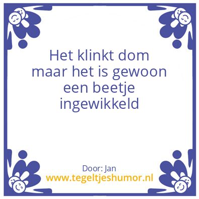 Tegeltje: Tegeltje
