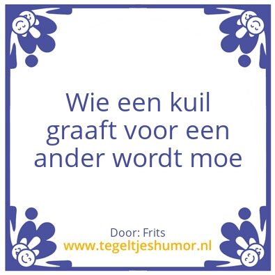 Tegeltje: Kuil