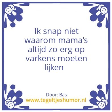 Tegeltje: Mama