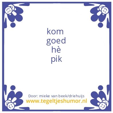 Tegeltje: oma
