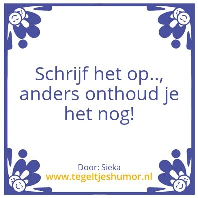 Tegeltje: Grappige versprekingâ¤