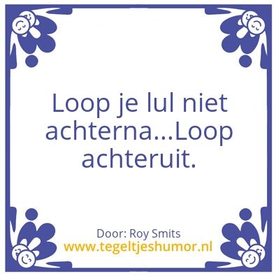 Tegeltje: Tip voor mannen