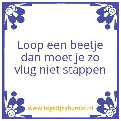 Tegeltje: Stappen