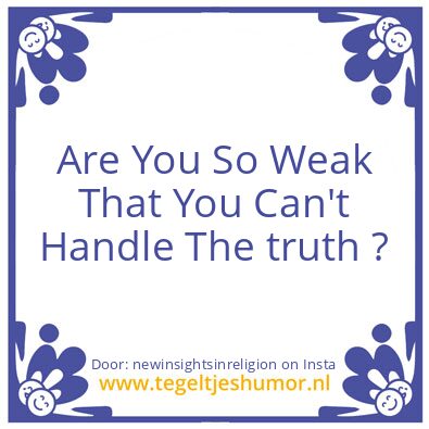 Tegeltje: Weak Leaders Create Hard times