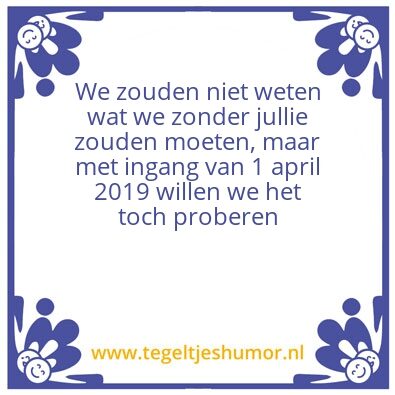 Tegeltje: Lieve Simon en Henk