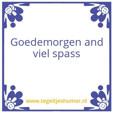 Tegeltje: Opstaan