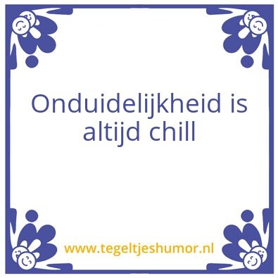 Tegeltje: A