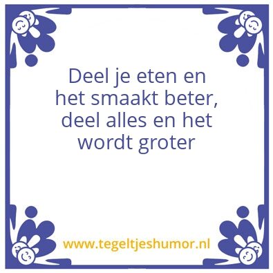 Tegeltje: Delen