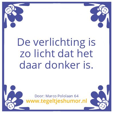 Tegeltje: Licht
