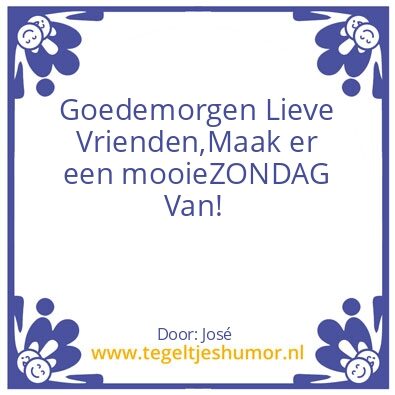 Tegeltje: Zondag