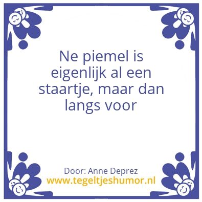 Tegeltje: Piemel