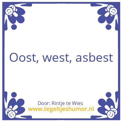 Tegeltje: Een beter milieu …