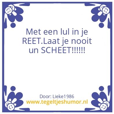 Tegeltje: Scheet