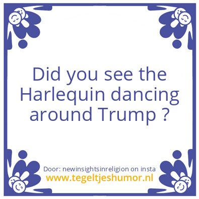 Tegeltje: harlequin