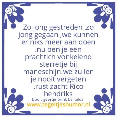 Tegeltje: een strijder