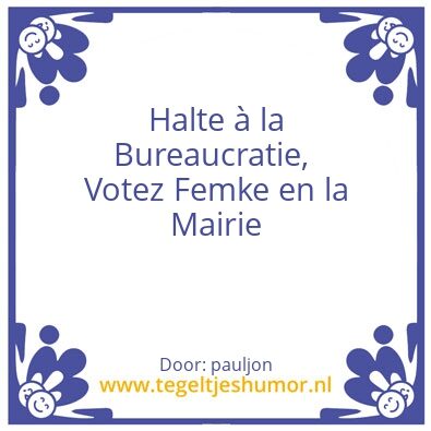Tegeltje: verkiezingstegel