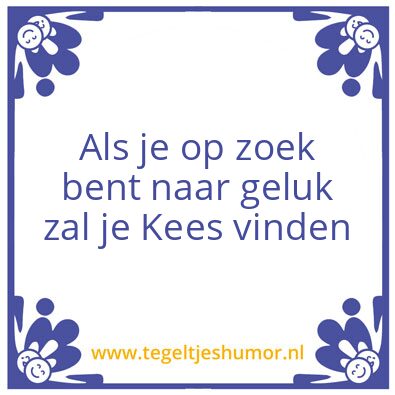 Tegeltje: Kees 80 jaar