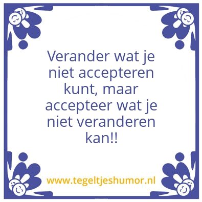 Tegeltje: Accepteren