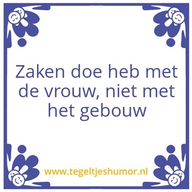 Tegeltje: Zakenvrouw
