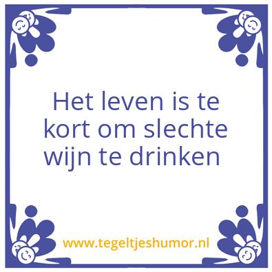 Tegeltje: Wijn