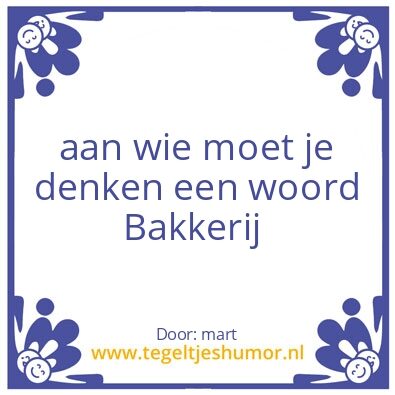 Tegeltje: mart