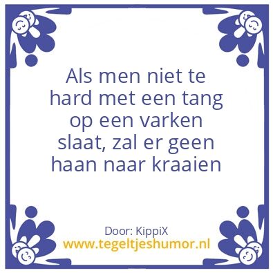 Tegeltje: Varken Haan