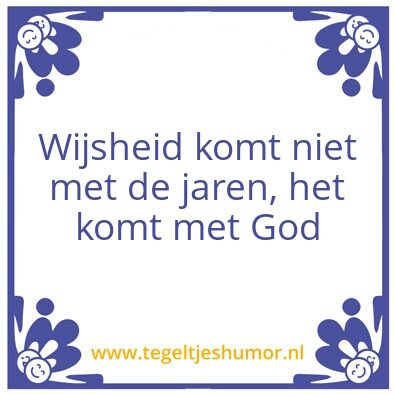 Tegeltje: Wijsheid