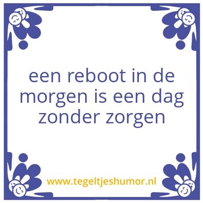Tegeltje: Reboot