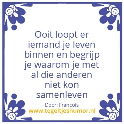 Tegeltje: volhouden