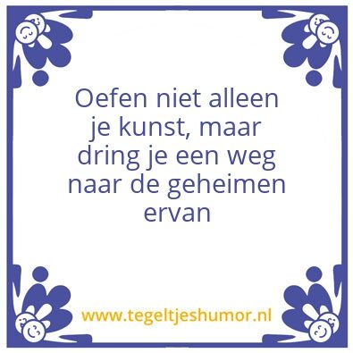 Tegeltje: Art